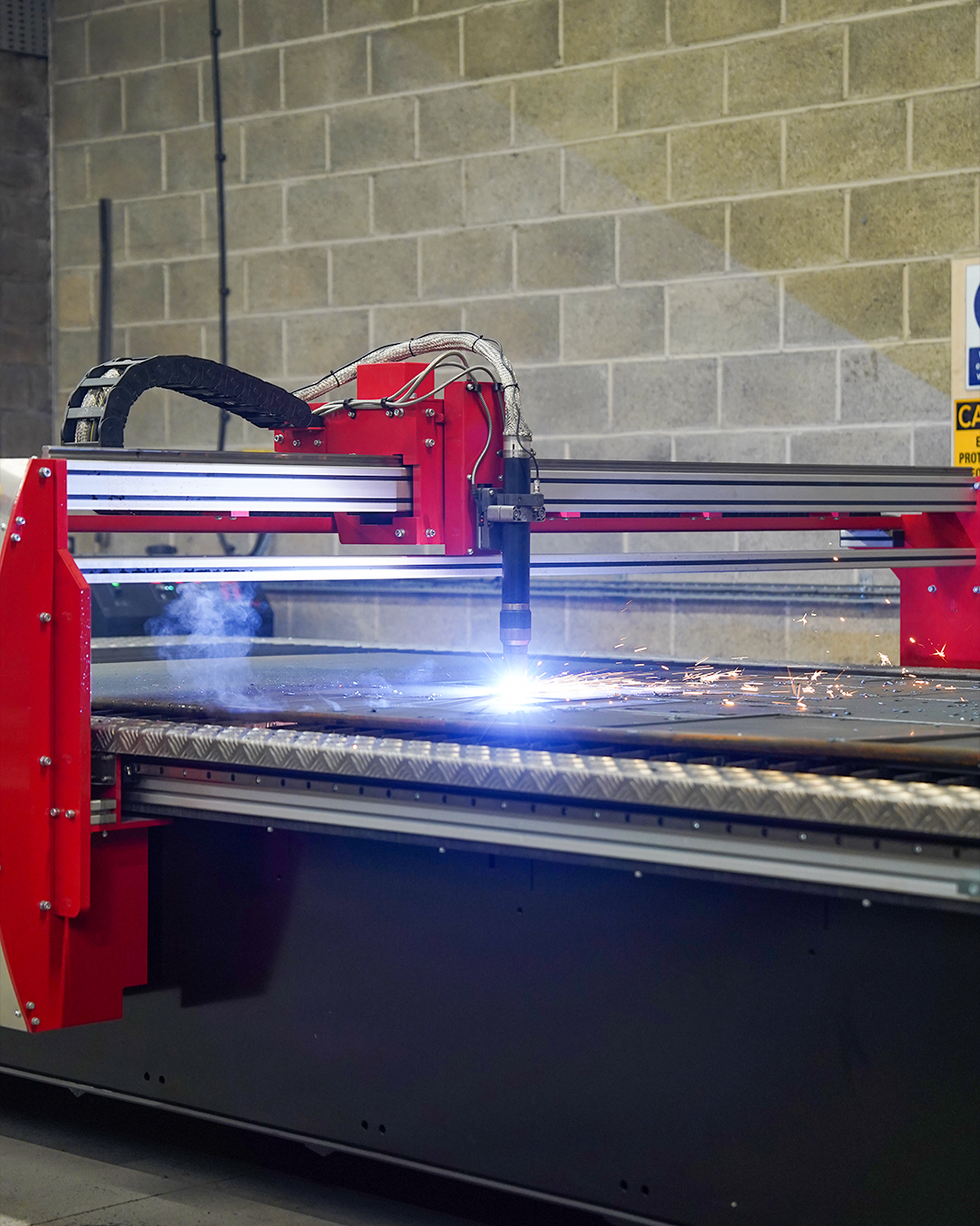 Fabricated steel project on the shop floor
