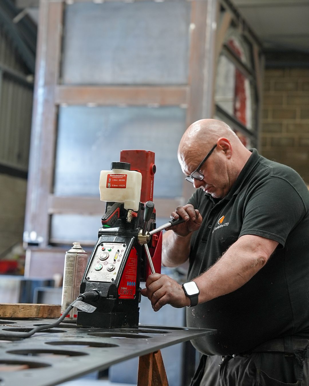Fixing holes drilled with a mag drill after profiling